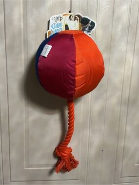 Brand new AFP Swimmer Time  Ball With Roap Dog Toy 21” With Squeaker